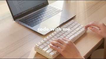 sunset code with me // real time study with me & mechanical keyboard typing asmr