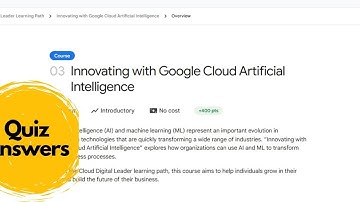 03 Innovating with Google Cloud Artificial Intelligence (All Quiz) | Quiz Answers