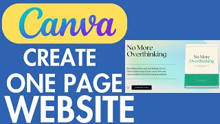 HOW TO CREATE A ONE PAGE WEBSITE ON CANVA - CANVA WEBSITE TUTORIAL