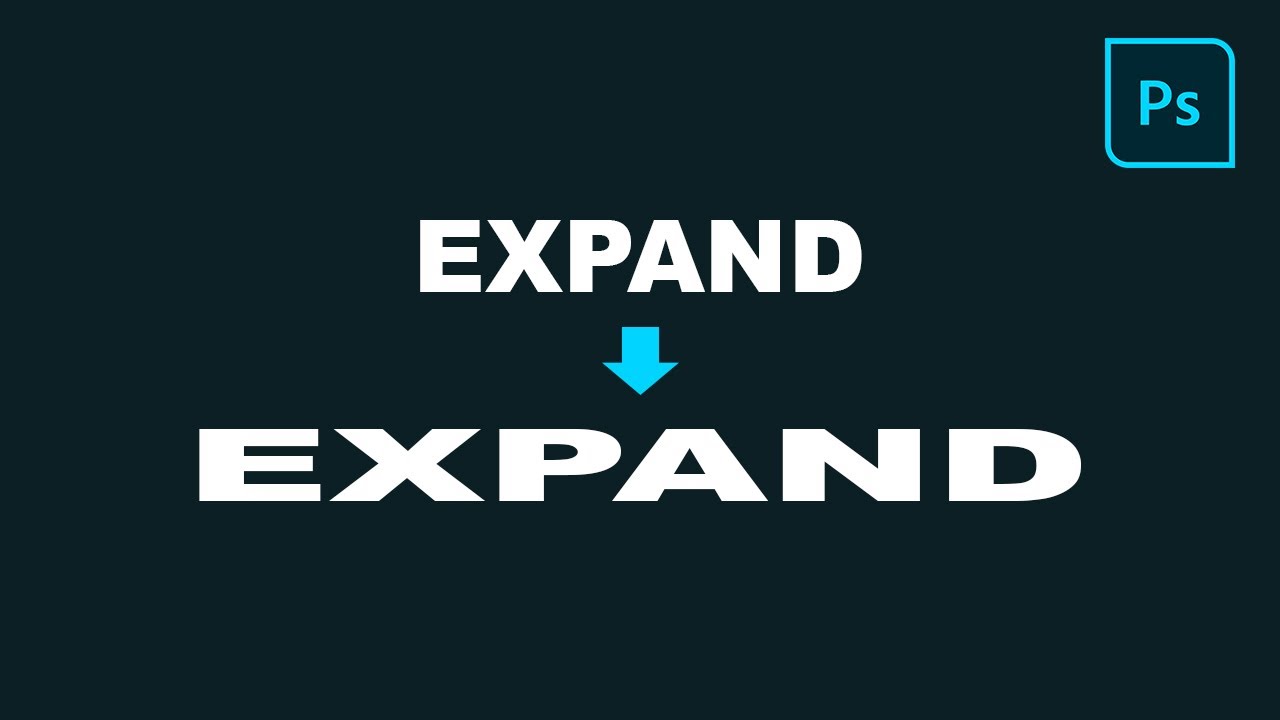 How to expand text in photoshop - YouTube