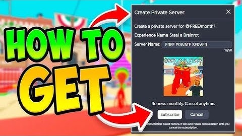 How To GET FREE PRIVATE SERVER In Steal a Brainrot! (ROBLOX) || Maxxtyn ||