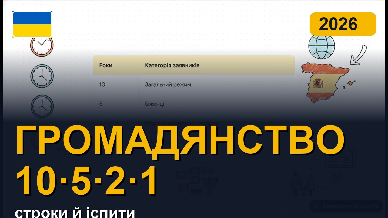 Іспанське громадянство за проживанням: строки (10/5/2/1 років), іспити та оформлення