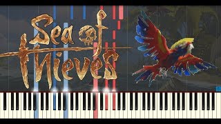 Becalmed (Sea Shanty from "Sea of Thieves") - Synthesia Piano Tutorial + MIDI / SHEETS chords