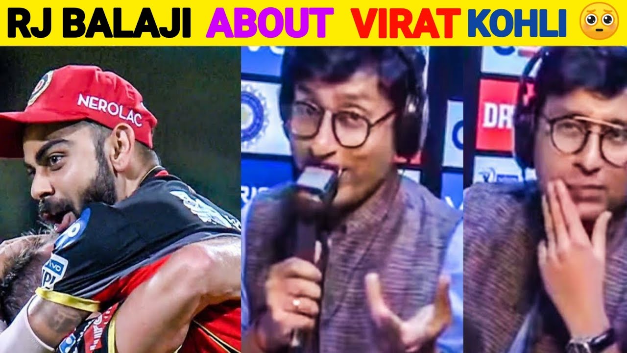 Rj Balaji about Virat Kohli   rj balaji trending viral interview   rj balaji commentary  shorts