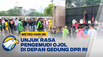 Pengemudi Ojol Gelar Aksi di DPR RI, Sampaikan 7 Tuntutan - [Metro Hari Ini]