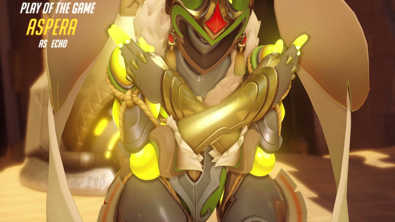 TRYING TO CARRY AS ECHO ON TEMPLE OF ANUBIS (OVERWATCH)