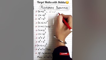 ALGEBRAIC IDENTITIES #shorts #youtubeshorts