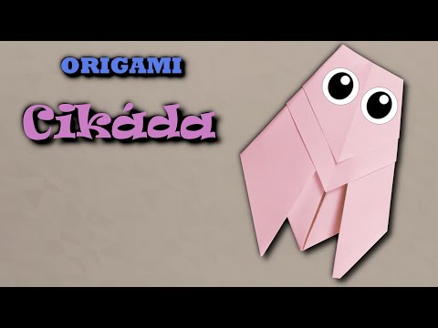 Origami cikáda – jak složit papírovou cikádu