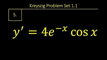 Kreyszig || Problem 1.1 Question 5 || y