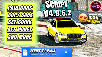 SCRIPT CAR PARKING MULTIPLAYER UPDATE V4.9.6.2 ALL IN ONE MENU 2025 UNLIMITED (COINS&MONEY) سكربت