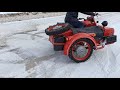 Днепр мт 16 2wd зимой на мотоцикле , карбюраторы pz30