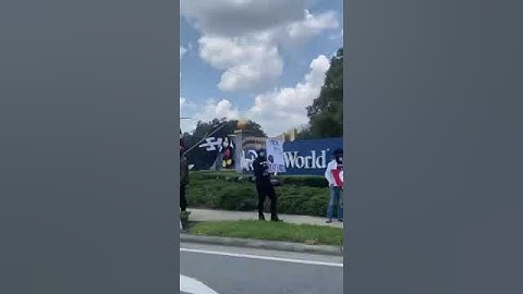 Nazis outside of Walt Disney World right now — absolutely disgusting.