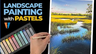 Marsh Landscape Painting with Pastels by Drawing & Painting - The Virtual Instructor 7,355 views 6 months ago 10 minutes, 49 seconds