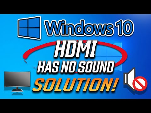 HDMI No Sound in Windows 10 When Connect to TV - No HDMI Audio Device Detected FIX