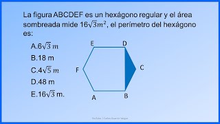 Perímetro de Polígonos Regulares (Hexágono) Razonamiento Matemático