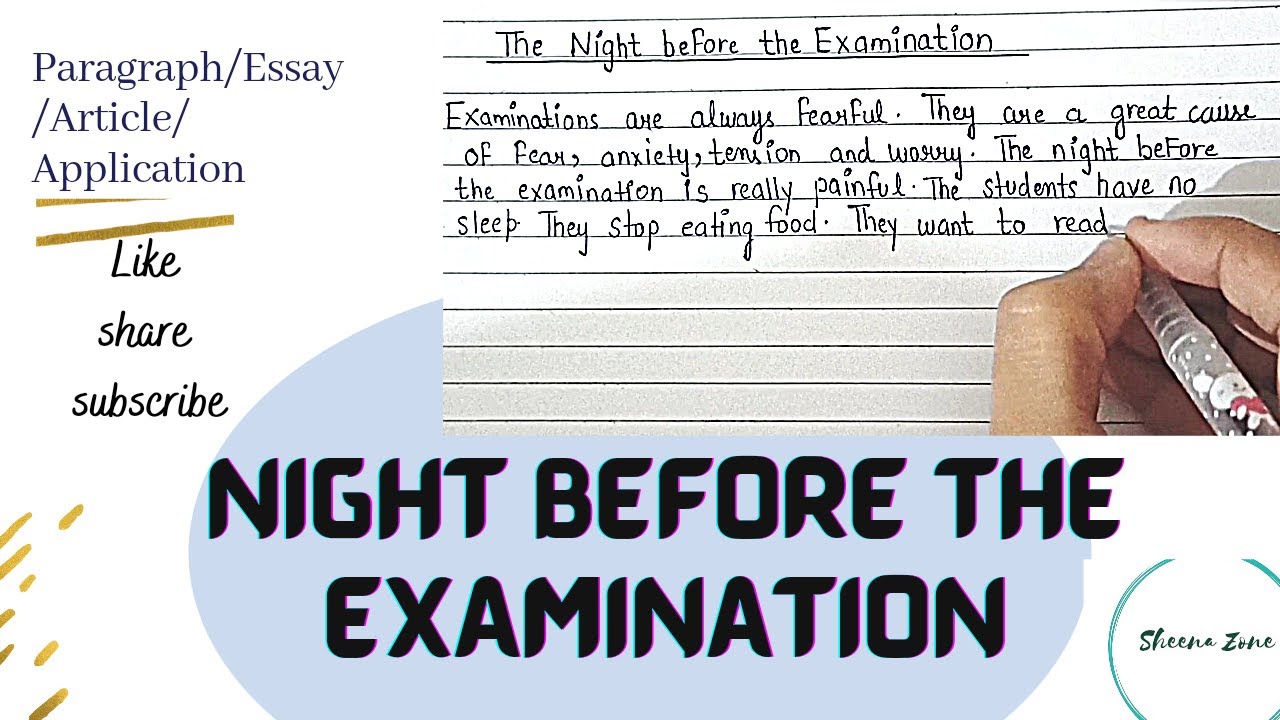 the night before the examination essay