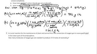 Chapter 3 Stoichiometry Problems 1-3 page 19