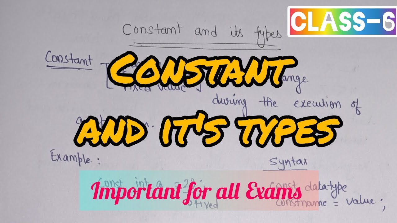 Constant and it's types in c language #computerscience #clanguage # ...