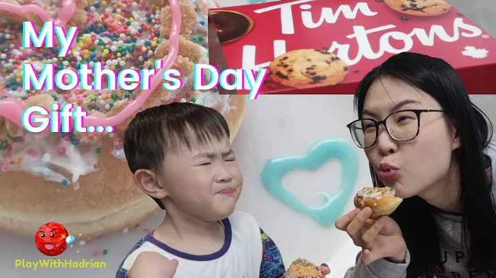 How to Impress MOMMY on Mother's Day| DIY Tim Hortons Donut kit review| On UBER Eat| Kids Learning|