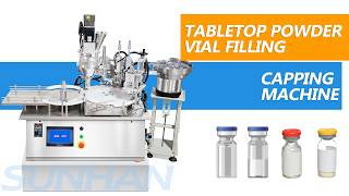 How To Use Full Automatic Tabletop Vial Filling Capping Machine For Packaging Powder