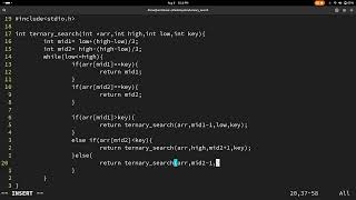 Ternary search in C