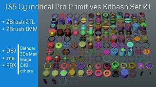 kermaco Cylinderical Pro Primitives Kitbash Kit 01   intro tutorial
