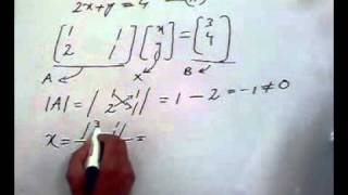 Matrices (Cramer rule (2x2))
