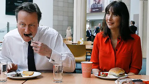 David Cameron avoids bacon butty moment but wife S...