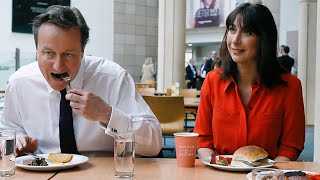 David Cameron avoids bacon butty moment but wife Samantha digs in on visit to Edinburgh