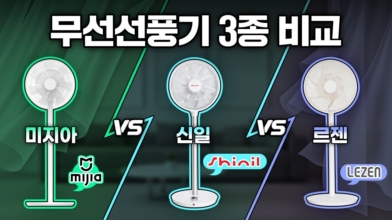 무선선풍기 추천 3종 비교테스트! 가성비 원픽은?🌈소음, 바람세기, 발열까지! #신일 #르젠 #미지아