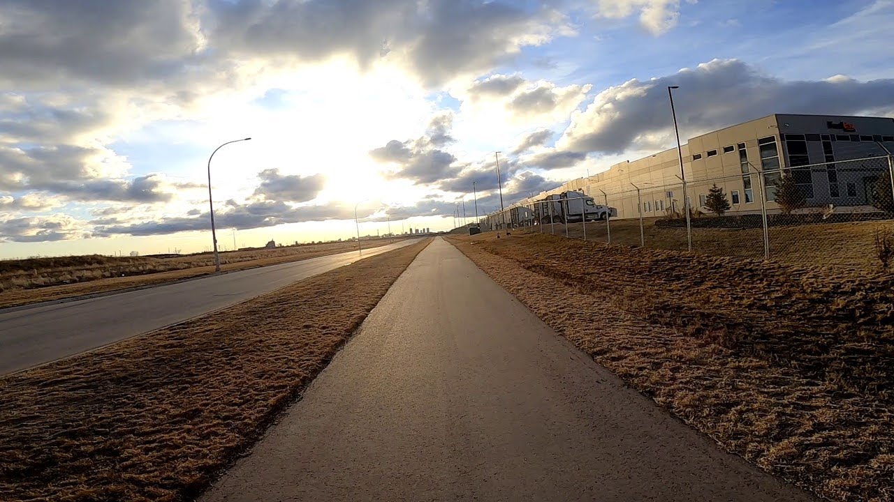 GoPro 7K evening run St. Boniface Industrial Park Winnipeg MB Canada