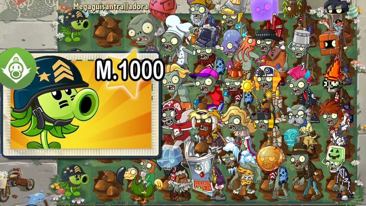 Plants vs Zombies 2 - Alv Megaguisantralladora Level 1000