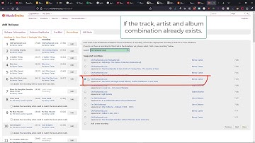 MusicBrainz: How to  Add a New Release