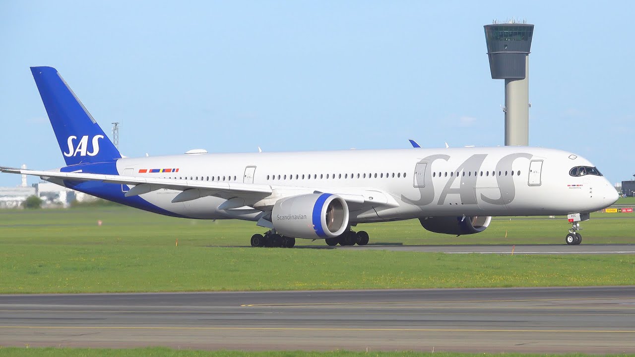 4K] SAS Scandinavian Airlines A350-900XWB Takeoff at Copenhagen