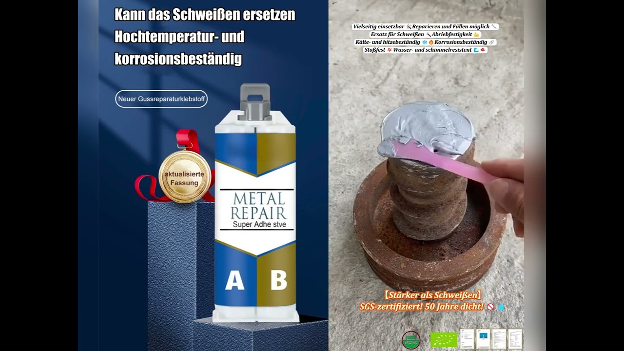 High-Tech-Formulierung,schock- und abriebfest,löst Löcher、Risse、Ausläufe Metallprobleme