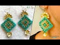 Inside Out Right Angle Weave Earring - DIY Jewelry Making Tutorial by PotomacBeads