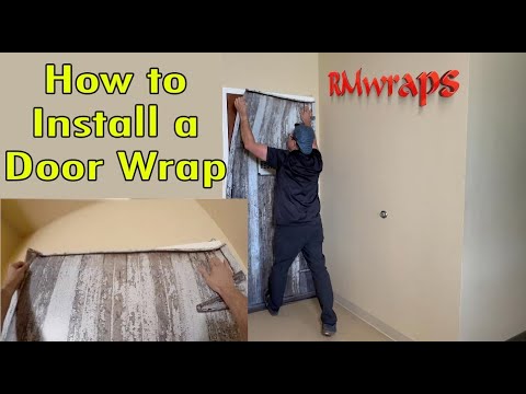 How to install a custom print vinyl door wrap.