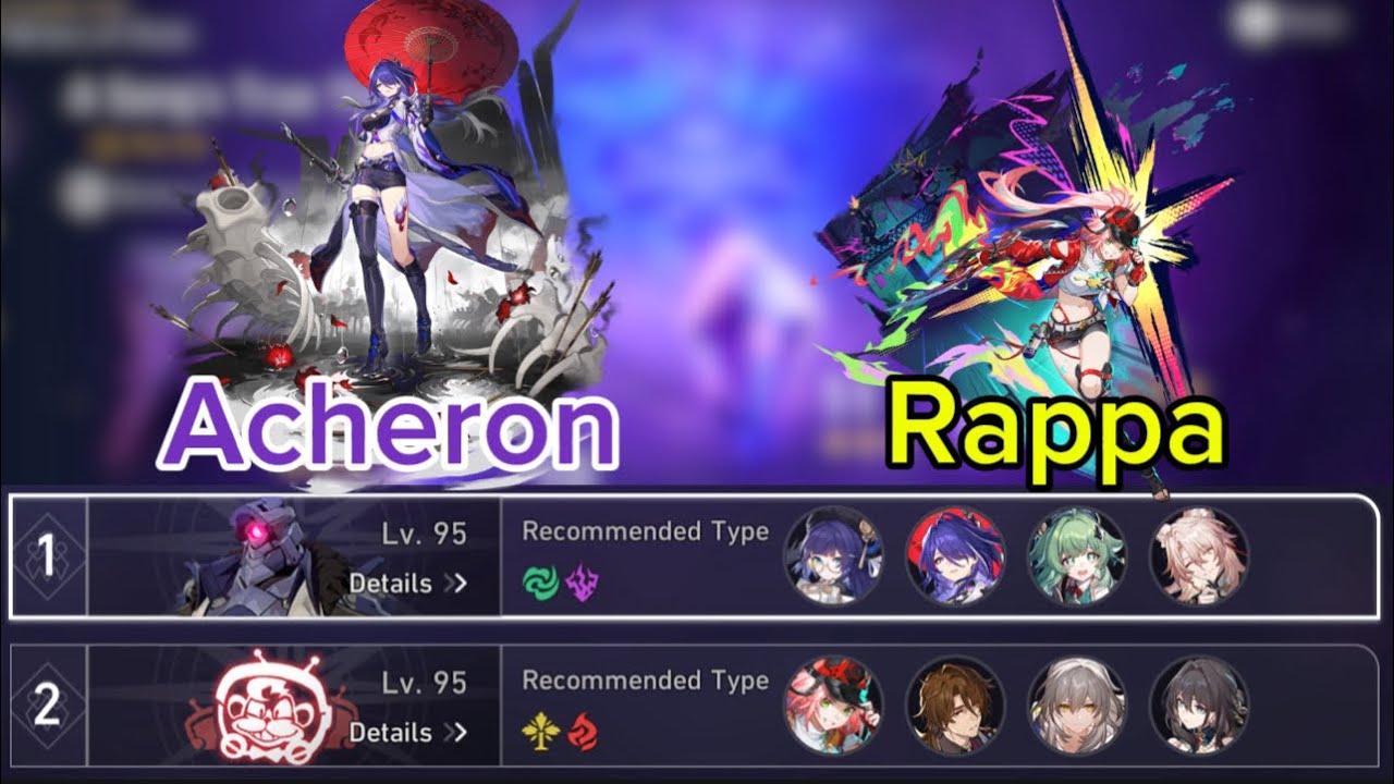 New MOC 12 Rappa and Acheron 3 star clear | Honkai Star Rail - YouTube