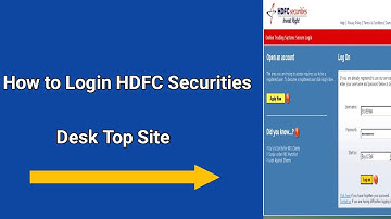 How to Login HDFC Securities Desktop and Laptop browser