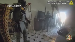Caught on camera: Man who barricaded himself in attic, falls through ceiling
