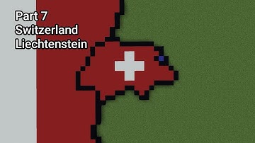 Switzerland & Liechtenstein - Small Scale World Flag Map Tutorials in Minecraft (Part 7)
