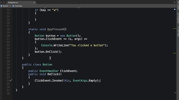 C# Tutorial: Events/Event Handlers