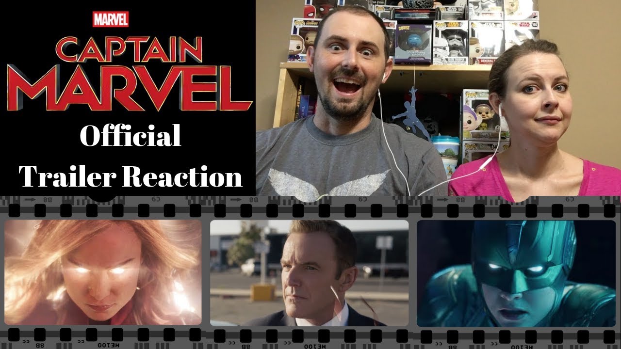 CAPTAIN MARVEL Official Trailer Reaction YouTube
