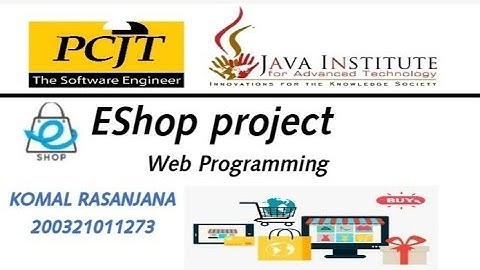 Web Project Task 10| java institute | 1st Year | e shop @Java Institute for Advanced Technology
