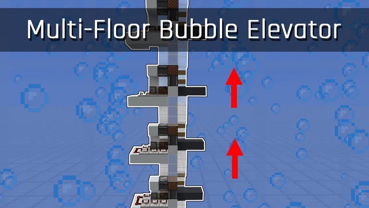 Multi Floor Bubble Column Elevator Minecraft 1 13 Youtube