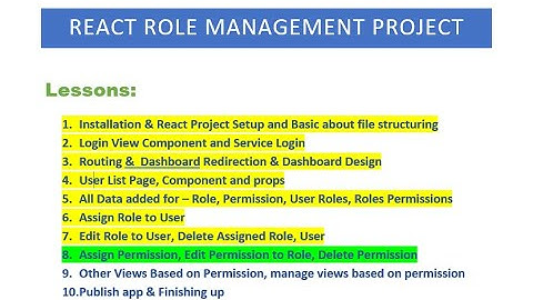 #8 React Role Management Project Bangla Video Tutorial Day 8 - Assign Permission to role