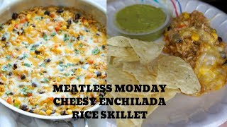 Meatless monday | cheesy enchilada rice skillet~piecesofnika