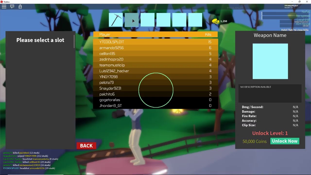 Roblox Island Royale Aimbot Live Script Aimbot Esp Hitbox Extender Fly Chams And Much More Youtube - roblox intermission script pastebin