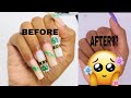 LONG SQUARE SPRING NAILS | GEL COLOR CHANGE | POLYGEL NAILS