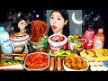 ASMR MUKBANG| 편의점 직접 만든 떡볶이 불닭볶음면 김밥 소세지 먹방 &amp; 레시피 FIRE NOODLES AND Tteokbokki EATING